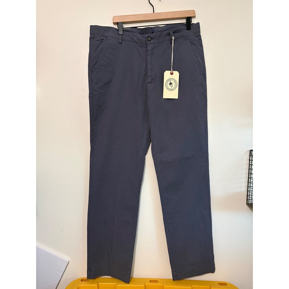 Jarrett Bay Clothing Co Mens Chino Pants NWT Slate Blue Gray Trousers 36x33